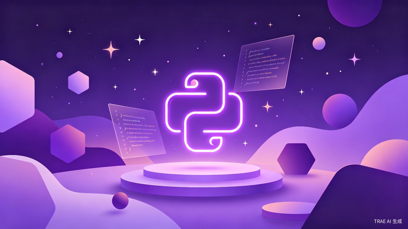 Python梦幻紫主题背景